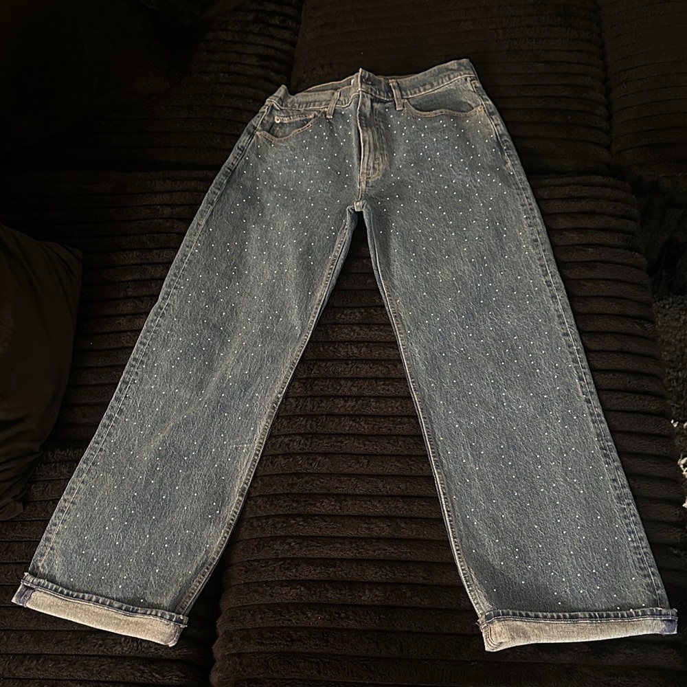 Abercrombie Rhinestone Jeans size 31 Long